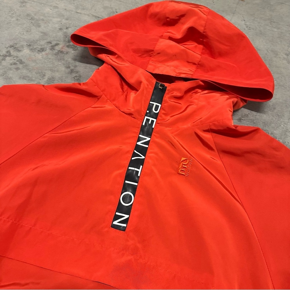 P.E. Nation Red Orange Anorak Jacket Womens Small - Picture 3 of 12
